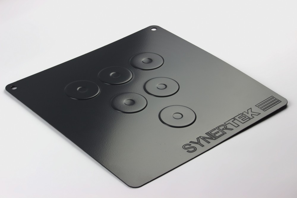 Shape embossing creates space for hardware or a raised area where support points can be placed
